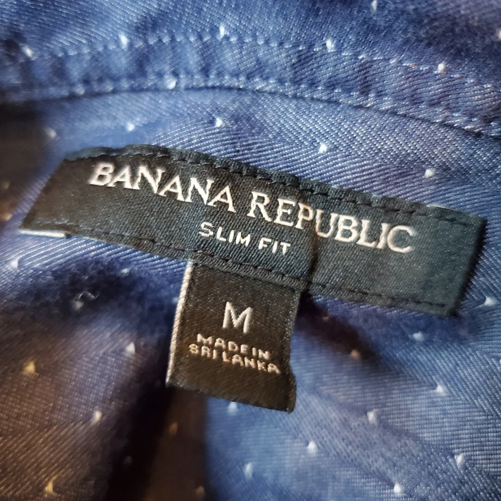 Banana Republic - Dark Blue - Pin Dot Patterned Shirt